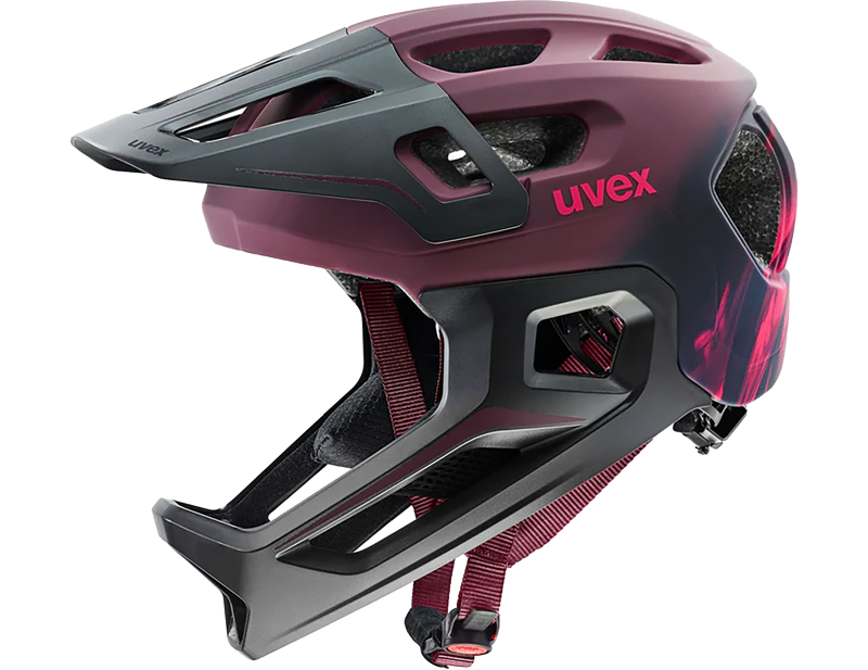 Uvex React Jr Fullface in Cranberry Matt