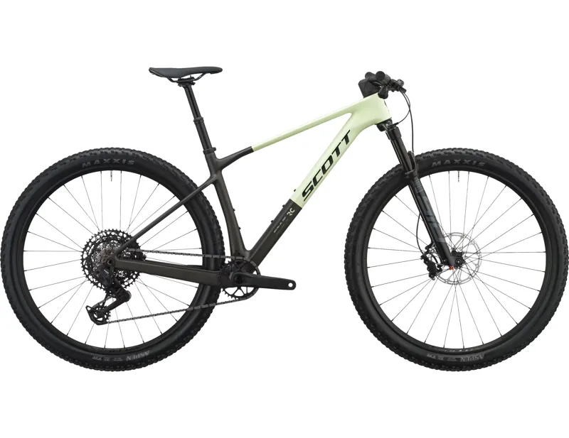 Scott Scale RC Team Hardtail Mountain Bike 2027 in Cream Green and Carbon Black