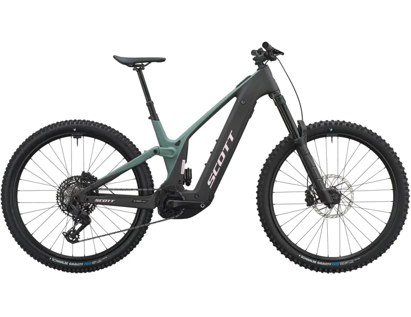 Scott Patron ST 10 Electric Carbon Full Suspension MTB 2027 in Moss Green and Carbon Black