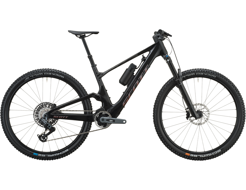 Scott Lumen 900 Electric Full Suspension Mountain Bike 2027 in Piano Black and Carbon Black