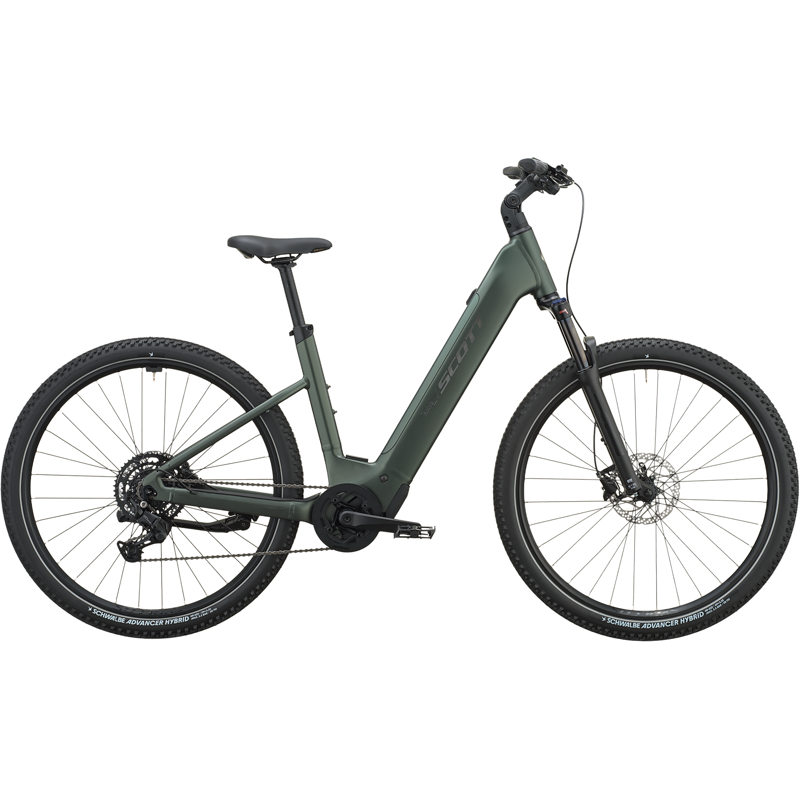 Balfes Bikes Scott Axis 40 Wave Electric Hybrid Bike 2027 in Kelp Green | Free postage over £30, £10 off first order, price match & 0% finance.