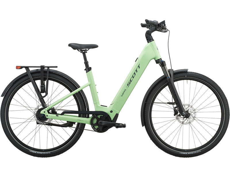 Scott Sub Tour 10 Wave Electric Hybrid Bike 2027 in Paradise Green