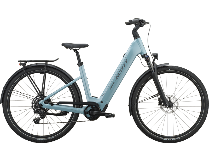 Scott Sub Sport 30 Wave Electric Hybrid Bike 2027 in Sterling Blue