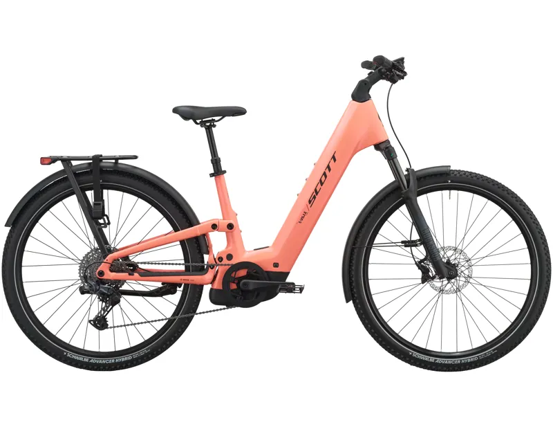Scott E-Ville 10 SUV Electric Hybrid Bike 2027 in Peach Pink