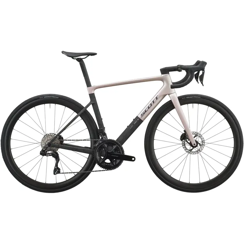 Balfes Bikes Scott Addict RC 30 Road Bike 2027 in Champagne Pink and Carbon Black | Free postage over £30, £10 off first order, price match & 0% finance.