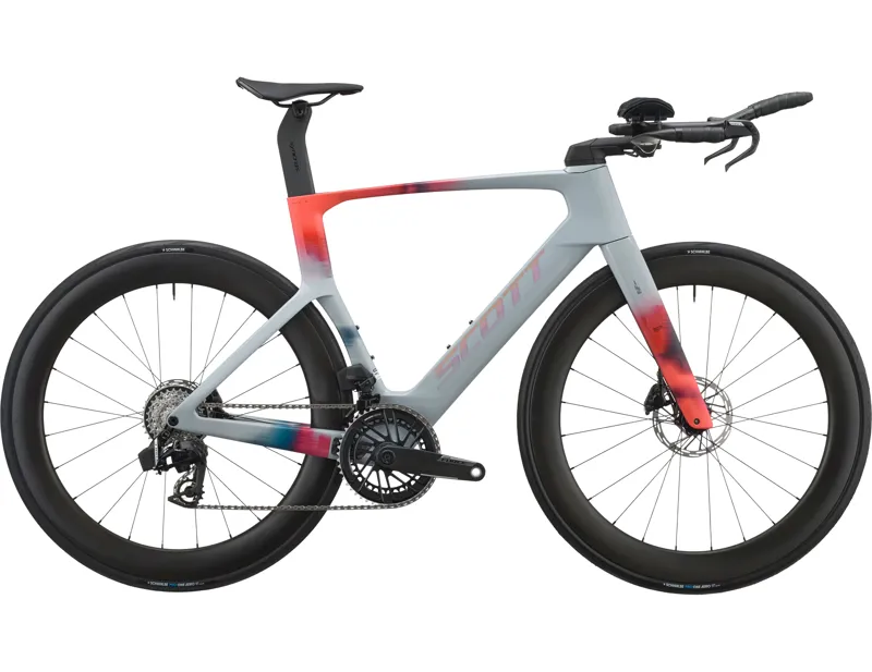 Scott Foil RC TRI Carbon Road Bike 2027 in Narwal Grey and Gloaming Orange