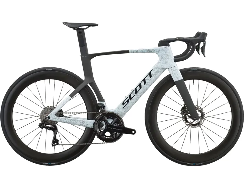 Scott Foil RC Pro Carbon Road Bike 2027 in Rush White and Carbon Black