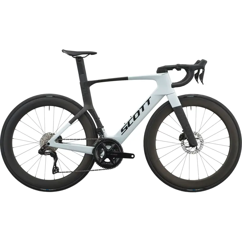 Balfes Bikes Scott Foil RC 20 Carbon Road Bike 2027 in Cumulus White and Carbon Black | Free postage over £30, £10 off first order, price match & 0% finance.