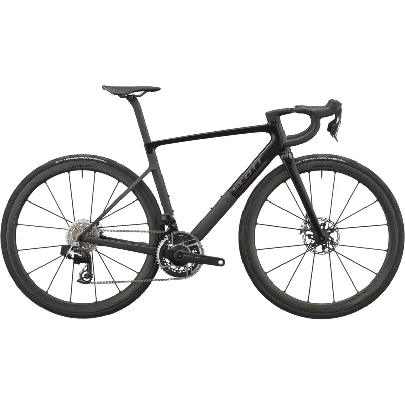 Balfes Bikes Scott Addict RC Ultimate Carbon Road Bike 2027 in Piano Black and Carbon Black | Free postage over £30, £10 off first order, price match & 0% finance.