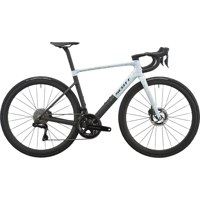 Balfes Bikes Scott Addict RC Pro Carbon Road Bike 2027 in Rush White and Carbon Black | Free postage over £30, £10 off first order, price match & 0% finance.