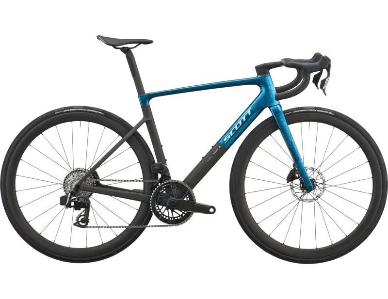 Scott Addict RC Carbon Team Road Bike 2027 in Watery Blue and Carbon Black