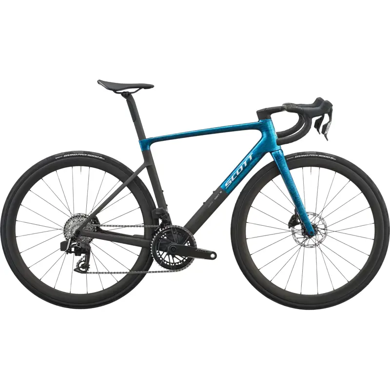 Balfes Bikes Scott Addict RC Carbon Team Road Bike 2027 in Watery Blue and Carbon Black | Free postage over £30, £10 off first order, price match & 0% finance.