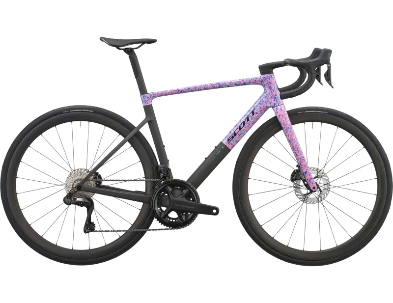 Scott Addict RC 10 Carbon Road Bike 2027 in Flourish Blue and Carbon Black