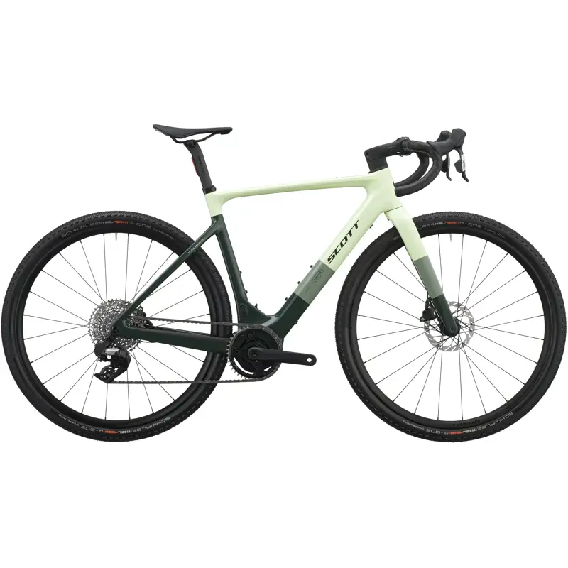 Balfes Bikes Scott Solace Gravel 30 Electric Carbon Gravel Bike 2027 in Cream Green and Grove Green | Free postage over £30, £10 off first order, price match & 0% finance.