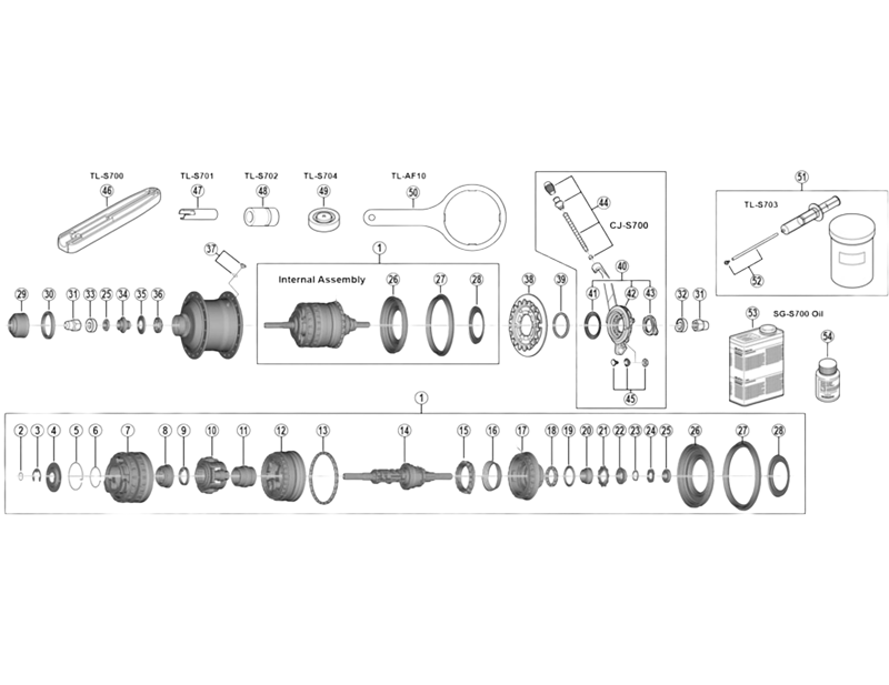 Balfes Bikes Shimano SG-S700 right hand cone | Free postage over £30, £10 off first order, price match & 0% finance.