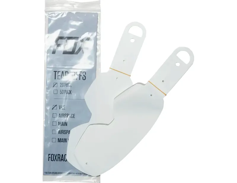 Fox Vue Standard Tear Offs in Clear