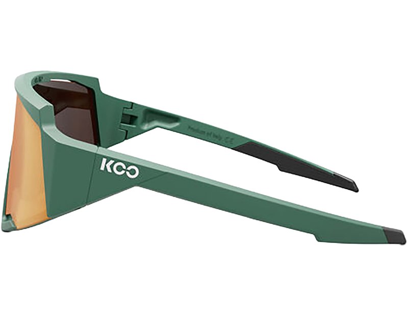 Koo Spectro Sunglasses in Green Matt/Orange Mirror-2