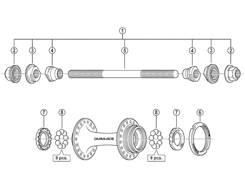 Balfes Bikes Shimano HB7710 Rear Track Complete Axle | Free postage over £30, £10 off first order, price match & 0% finance.