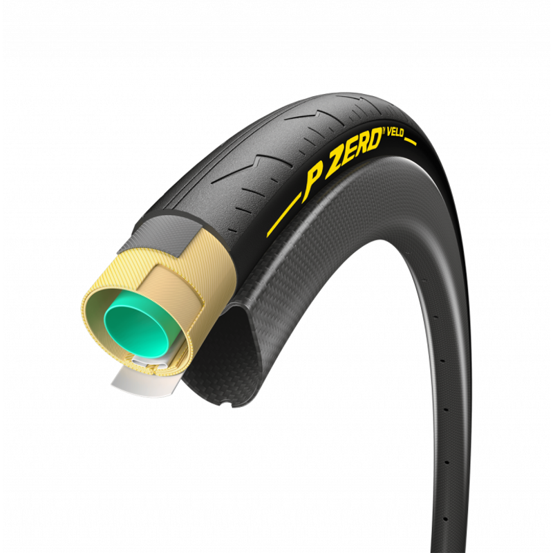 Pirelli P ZERO Velo Tub YellowSOFT 700c Tyre in Black -4