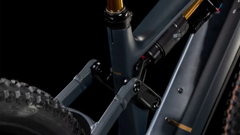 Cube Stereo Hybrid ONE77 HPC AT 800 Electric Full Suspension MTB 2025 in Carbon/Gold-3