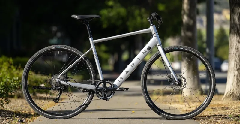 Marin Fairfax E Electric Hybrid Bike 2026 in Silver-2