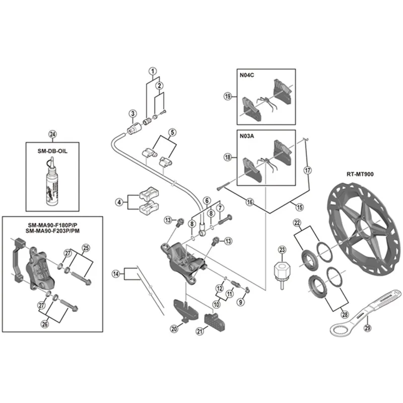 Shimano BR-M987 calliper fixing bolt - M6 x 14.6 mm-1