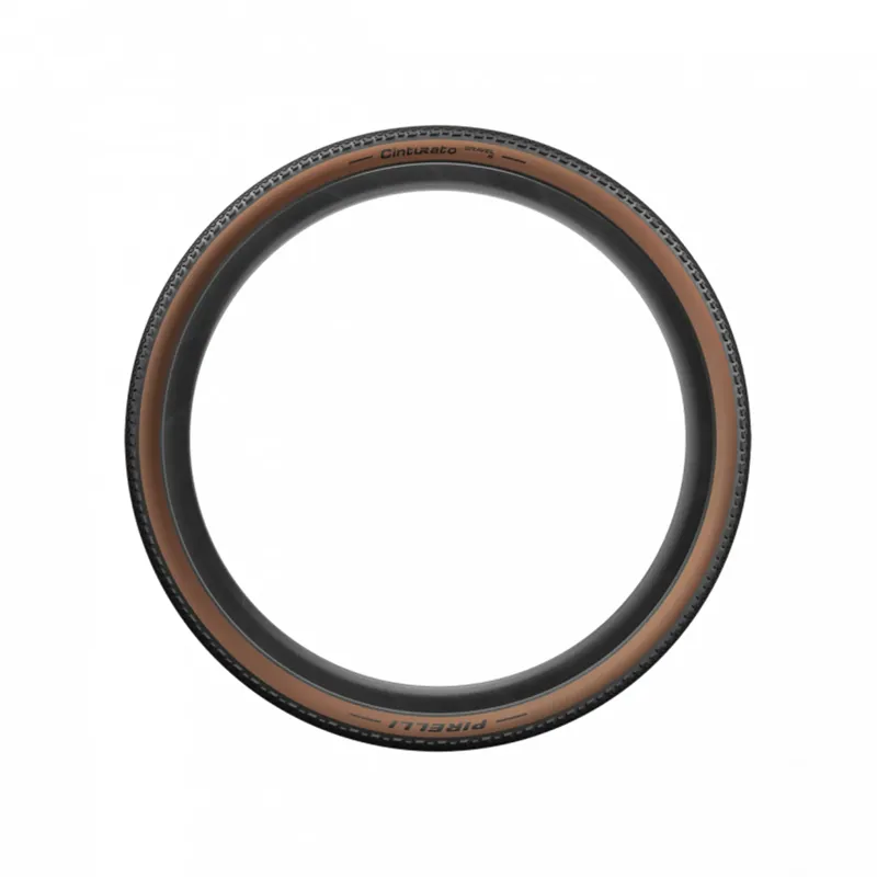 Pair of Pirelli Cinturato Gravel Hard Terrain 700x35c Tyres in Black/Tanwall with Silca Ul-1