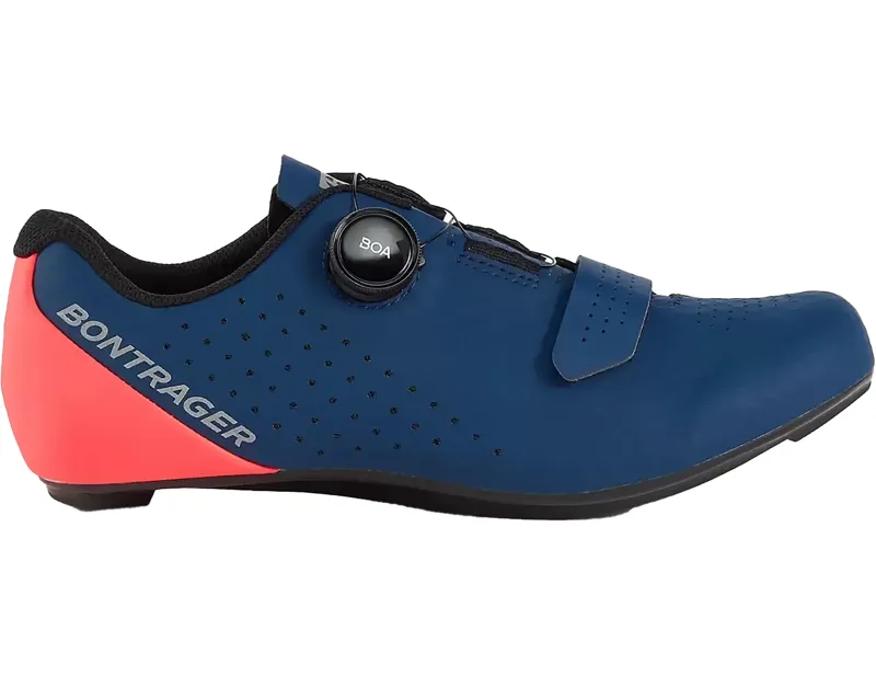 Ex Display Bontrager 45 Circuit Road Cycling Shoe Size 45 in Nautical Navy/Coral Pink