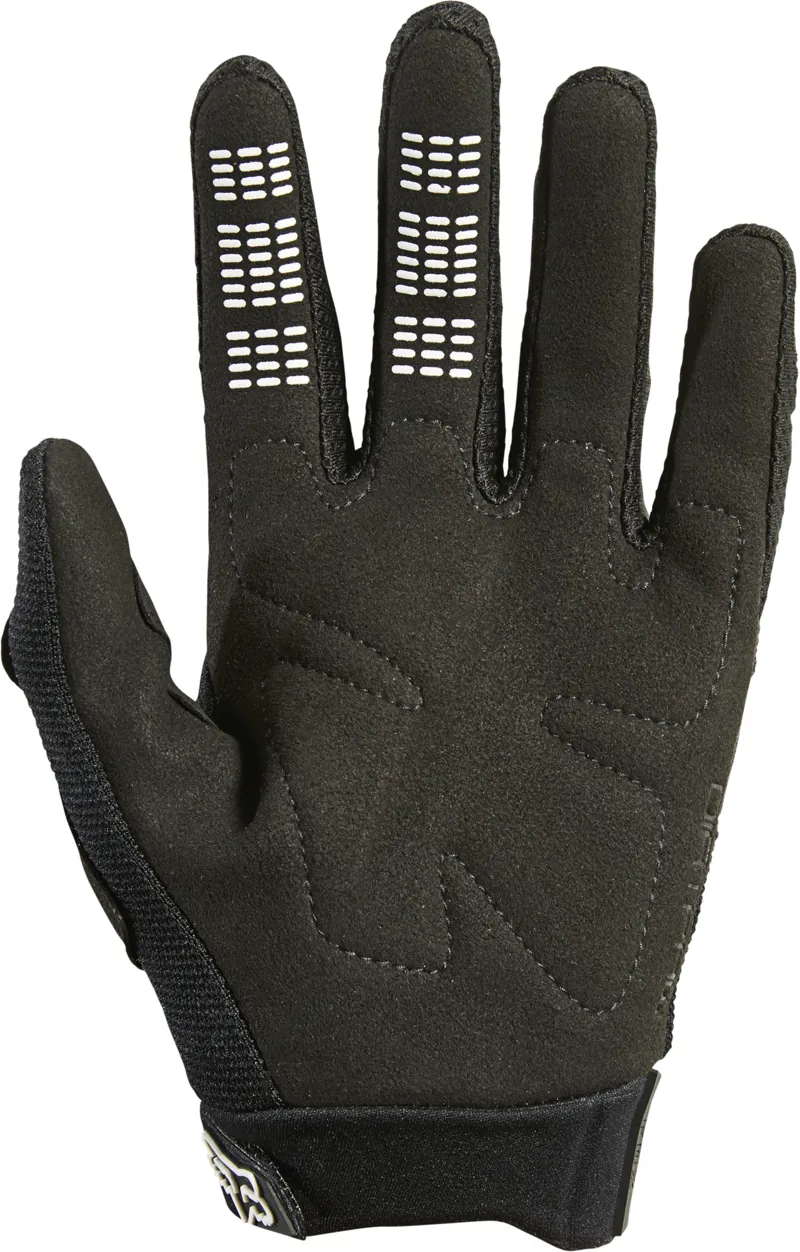 Fox Racing Youth Dirtpaw Full Finger Gloves in Black/White-1
