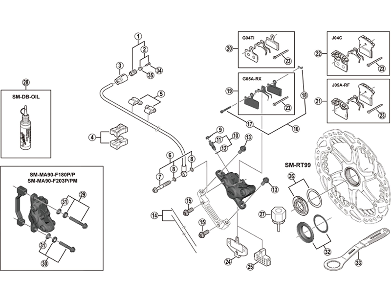 Balfes Bikes Shimano BR-M987 pad axle and snap retainer | Free postage over £30, £10 off first order, price match & 0% finance.