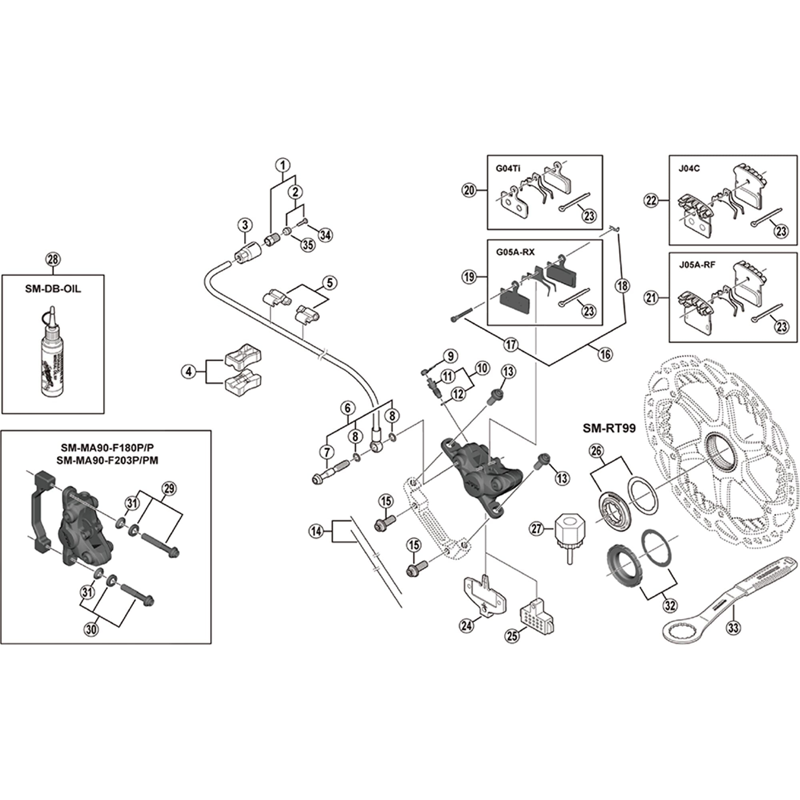 Balfes Bikes Shimano BR-M987 pad axle and snap retainer | Free postage over £30, £10 off first order, price match & 0% finance.