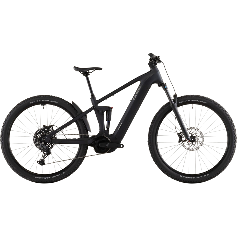 Balfes Bikes Cube Stereo Hybrid one22 Pro 600 Electric Full Suspension Mountain Bike 2026 in Night/Chrome | Free postage over £30, £10 off first order, price match & 0% finance.