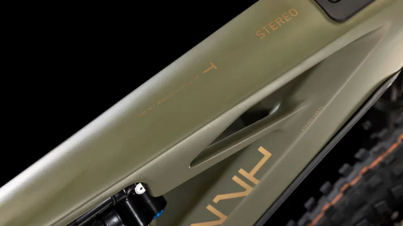 Cube Stereo Hybrid ONE77 HPC TM 800 Electric Full Suspension MTB 2025 in Dustyolive/Gold-2