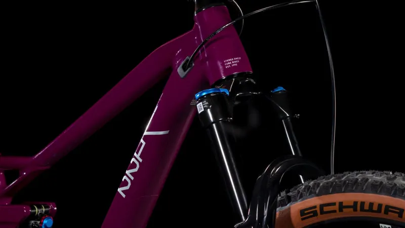 Cube Stereo One22 Race Full Suspension Mountain Bike 2026 in Wine/Grey-3