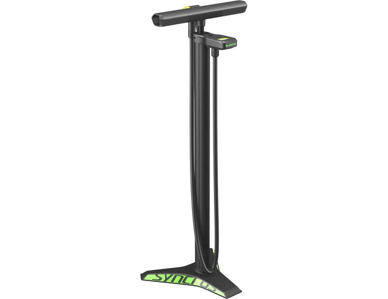 Syncros Vernon 2.0 Digital Floor Pump in Matt Black/Green-1
