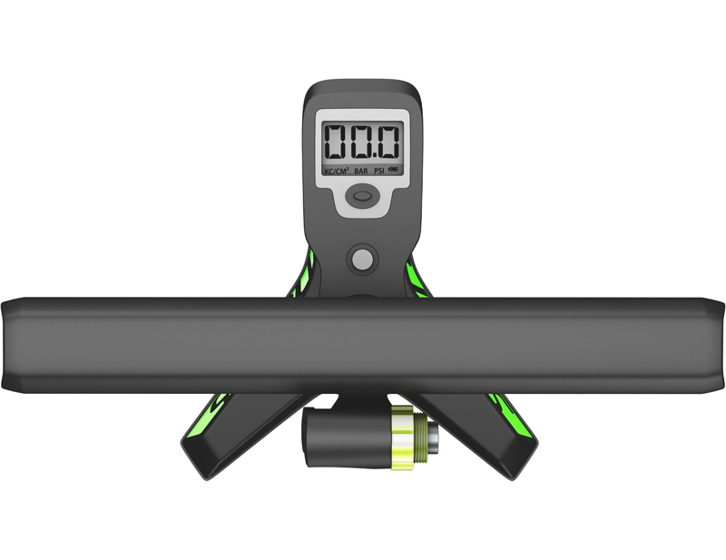 Syncros Vernon 2.0 Digital Floor Pump in Matt Black/Green-2