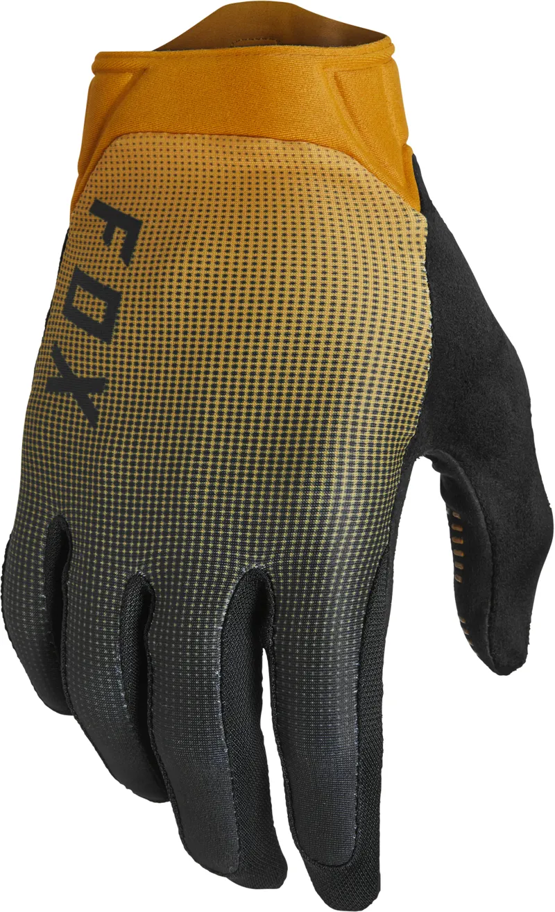 Fox Clothing Flexair Ascent Full Finger Gloves in Gold