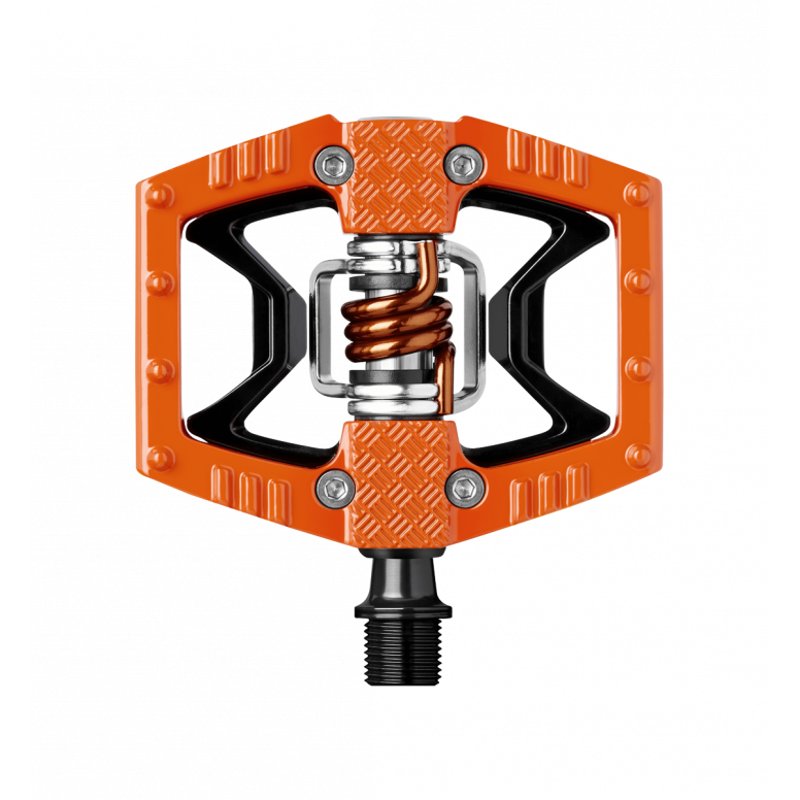 Crankbrothers Double Shot 2 Hybrid Pedals in Black/Orange-1