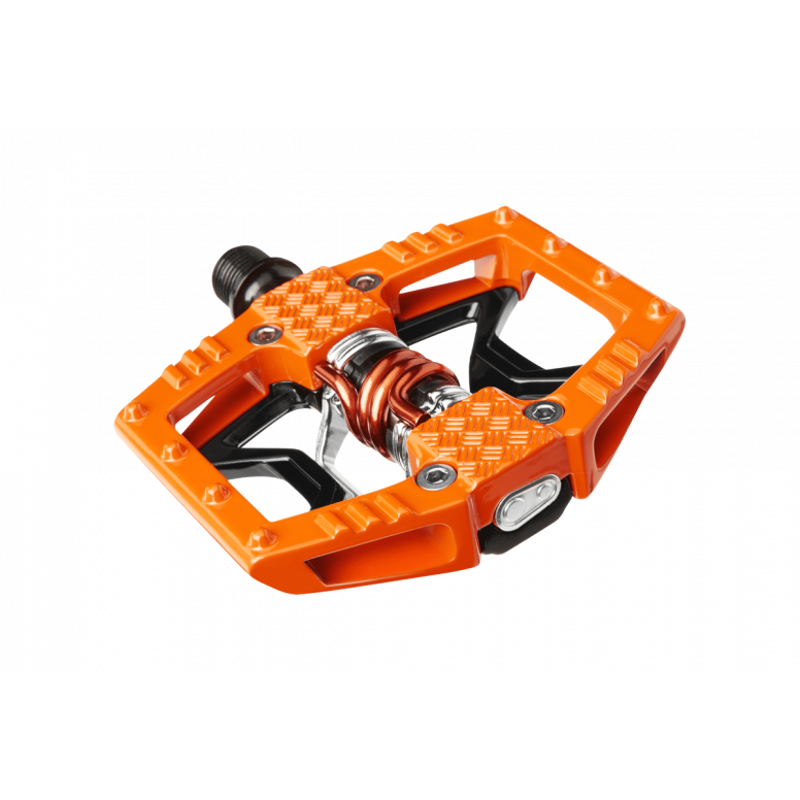 Crankbrothers Double Shot 2 Hybrid Pedals in Black/Orange-3