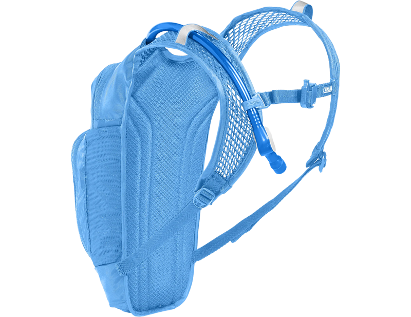 Camelbak Kids' Mini M.U.L.E. 5L Hydration Pack with Crux 1.5L Reservoir in Blue/Palm-1
