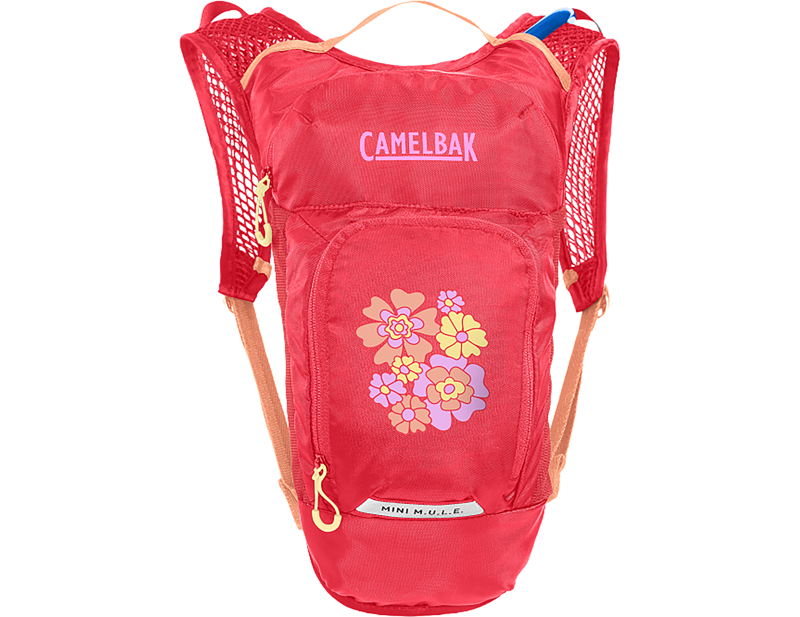 Camelbak Kids' Mini M.U.L.E. 5L Hydration Pack with Crux 1.5L Reservoir in Pink/Flower-2