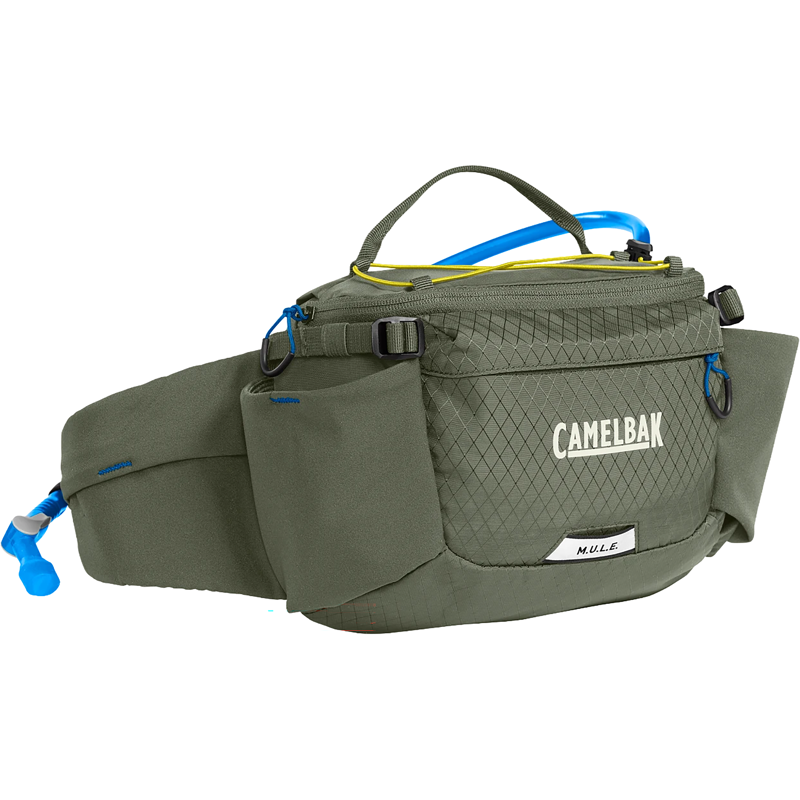 Balfes Bikes Camelbak M.U.L.E. 5L Waist Pack with Crux 1.5L Lumbar Reservoir in Dusty Olive | Free postage over £30, £10 off first order, price match & 0% finance.