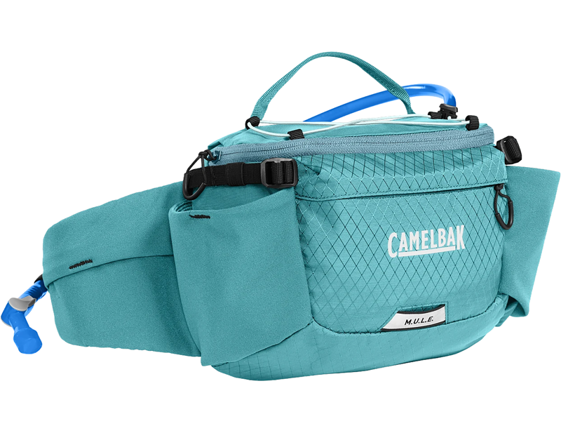 Camelbak M.U.L.E. 5L Waist Pack with Crux 1.5L Lumbar Reservoir in Arctic Blue