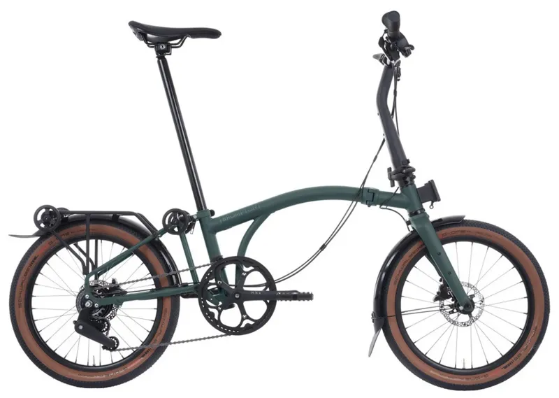 Balfes Bikes Brompton G Line with Roller Frame 8 Speed Folding Bike 2026 in Forest Green | Free postage over £30, £10 off first order, price match & 0% finance.