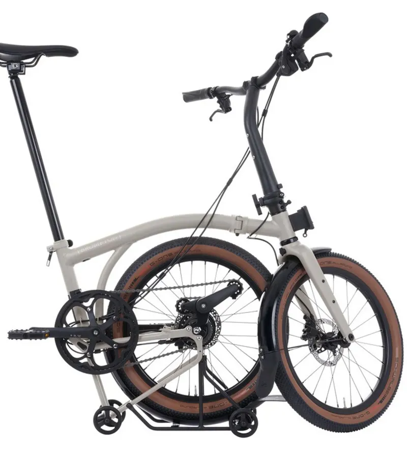 Brompton G Line with Roller Frame 8 Speed Folding Bike 2026 in Traildust White-5