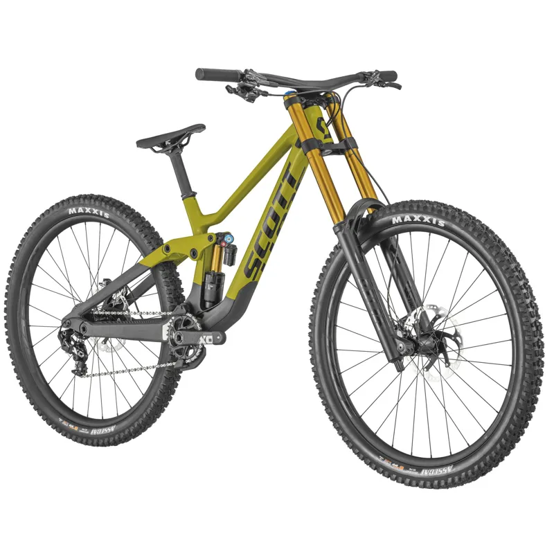 Scott Gambler 900 Tuned Full Suspension Mountain Bike 2024 in Yellow-1