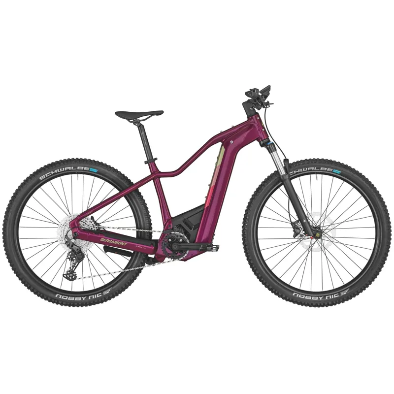 Bergamont E-Revox Pro FMN 750Wh Electric Hartail Mountain Bike 2025 in Shiny Mulberry Red-1