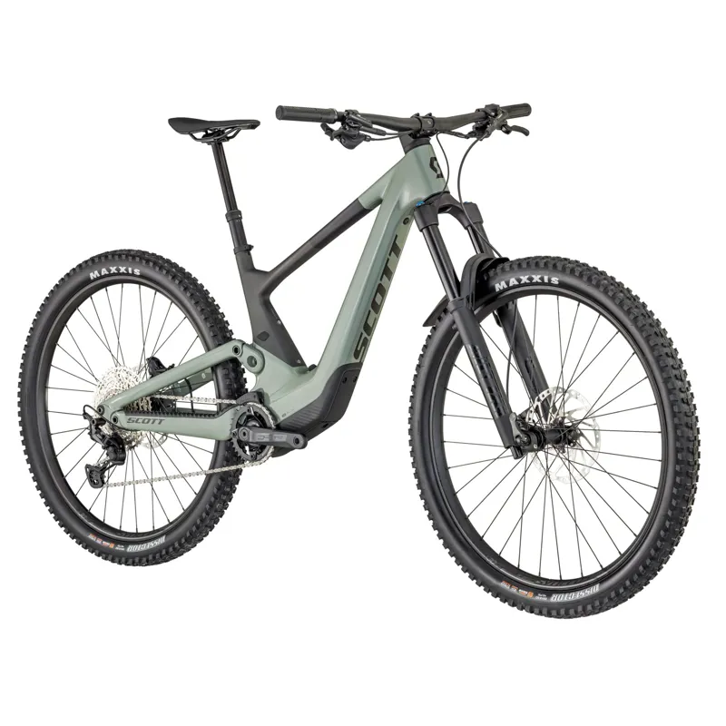 Scott Voltage eRIDE 910 Electric Full Suspension Mountain Bike 2025 in Green-1