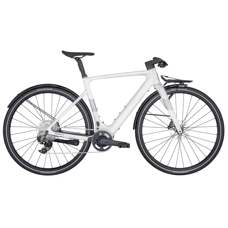 Balfes Bikes EX DISPLAY Scott Silence eRIDE Electric Hybrid Bike Size s52cm 2025 in White | Free postage over £30, £10 off first order, price match & 0% finance.