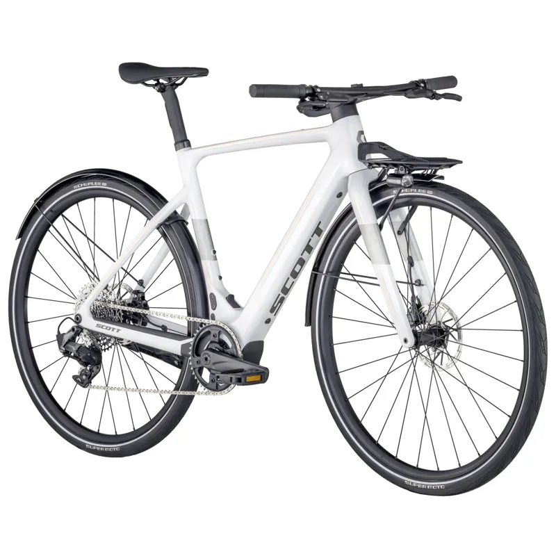 Scott Silence eRIDE Electric Hybrid Bike 2025 in White-1
